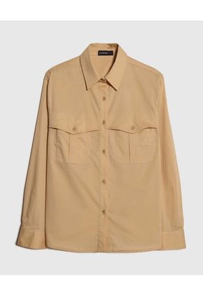 Camisa Para Mujer Manga Larga Color Beige Marca Patprimo #30010621