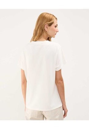 Camiseta Para Mujer Manga Corta Color Crema Marca Patprimo #30093579