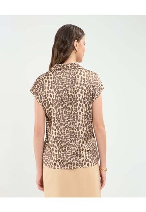 Blusa Para Mujer Manga Corta Color Café Marca Patprimo #30123492