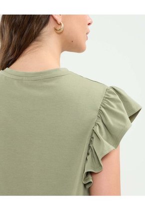 Camiseta Para Mujer Manga Corta Cuello Redondo Color Verde Marca Patprimo #30093710