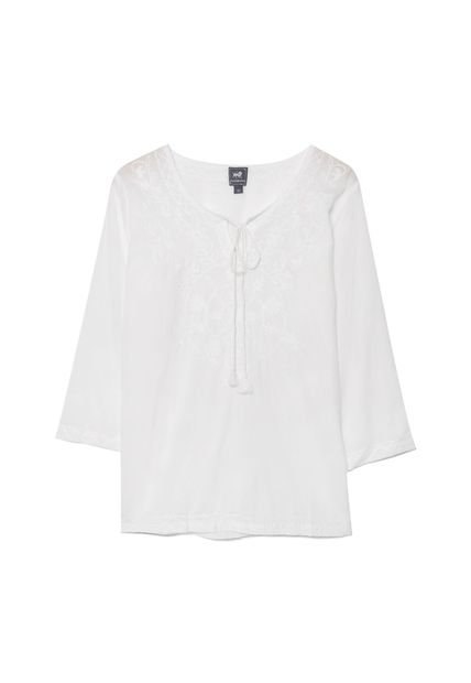 Blusa Mujer Patprimo 0.75 Blanco Algodón 30120818-1259
