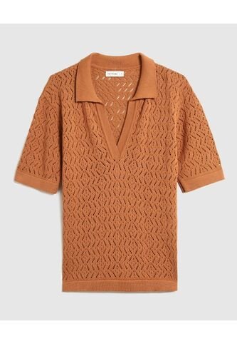 Polo Para Mujer Manga Corta Color Café Marca Patprimo #30110453 Patprimo