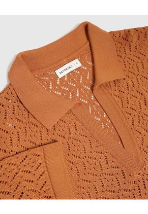 Polo Para Mujer Manga Corta Color Café Marca Patprimo #30110453