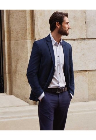 Camisa Manga Larga Con Bolsillo Para Hombre  Para Hombre Azul Patprimo Patprimo