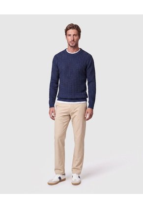 Saco De Punto Con Trenzas Para Hombre  Para Hombre Azul Patprimo