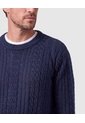 Saco De Punto Con Trenzas Para Hombre  Para Hombre Azul Patprimo de Patprimo