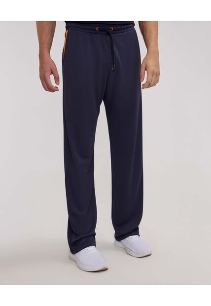 Pantalon Punto Con Cortes En Contraste  Para Hombre Azul Patprimo