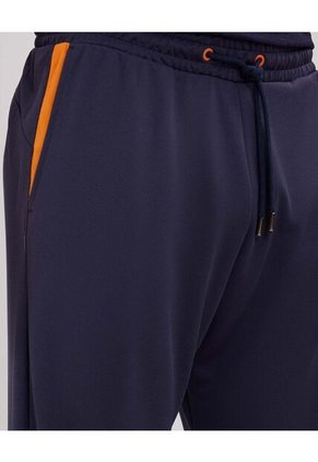 Pantalon Punto Con Cortes En Contraste  Para Hombre Azul Patprimo