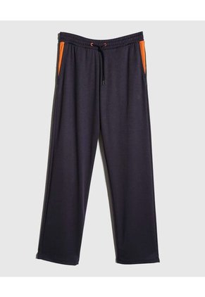 Pantalon Punto Con Cortes En Contraste  Para Hombre Azul Patprimo