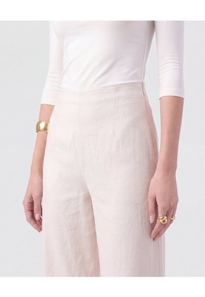 Pantalón De Bota Ancha Con Encaje Para Mujer Para Mujer Crema Patprimo