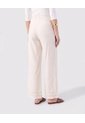 Pantalón De Bota Ancha Con Encaje Para Mujer  Para Mujer Crema Patprimo de Patprimo