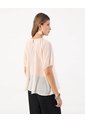 Blusa De Silueta Fluida Con Escote Fruncido  Para Mujer Beige Patprimo de Patprimo