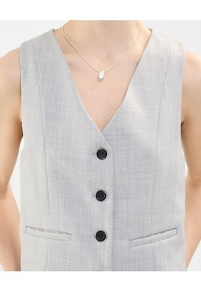 Chaleco Para Mujer Color Gris Claro Marca Patprimo #30250032