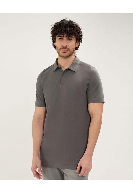 Polo Para Hombre Cuello Maquina Sin Bolsillo Color Gris Oscuro Marca Patprimo #44112671