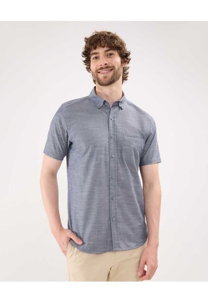 Camisa Para Hombre Manga Corta Con Bolsillo Color Gris  Marca Patprimo #44013048