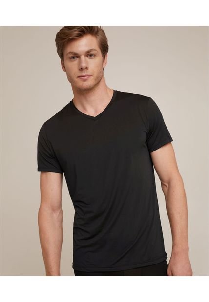 Camiseta Interior Manga Corta Hombre Patprimo Negro 44020027-10