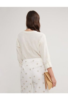 Blusa Para Mujer Manga Larga Color Marfil Marca Patprimo #30123284