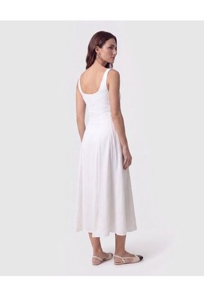 Vestido Midi Tiras Con Tablones Para Mujer Para Mujer Negro Patprimo