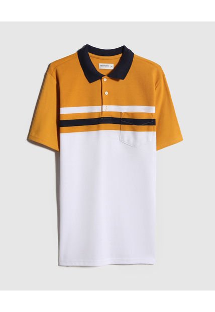 Polo Para Hombre Cuello Tejido Con Bolsillo Color Mostaza Marca Patprimo #44112573