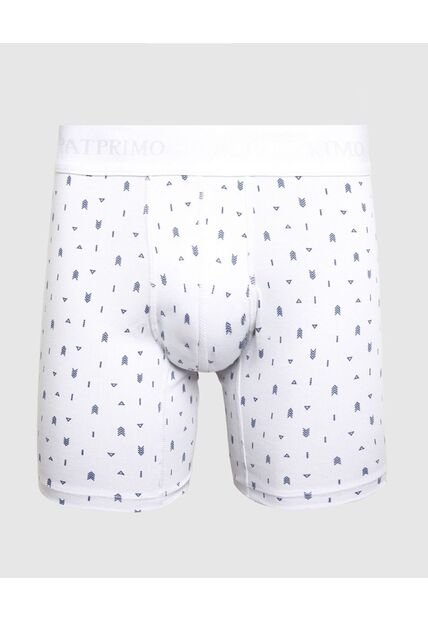 Bóxer Medio Estampado X1 Para Hombre Blanco Patprimo