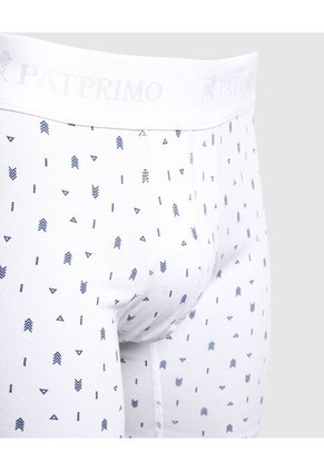 Bóxer Medio Estampado X1 Para Hombre Blanco Patprimo