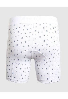 Bóxer Medio Estampado X1 Para Hombre Blanco Patprimo