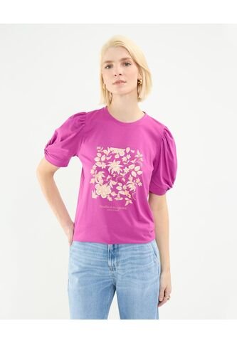 Camiseta Para Mujer Manga Corta Color Morado Marca Patprimo #30093656 Patprimo