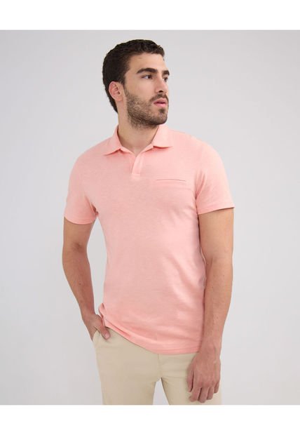 Polo Para Hombre Cuello Maquina Con Bolsillo Color Naranja Marca Patprimo #44112647