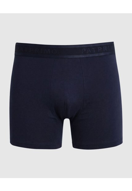 Bóxer Medio Unicolor  X1 Para Hombre Azul Patprimo