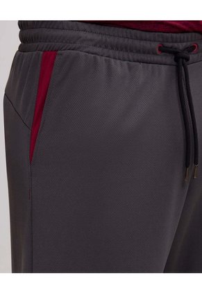 Pantalon Punto Con Cortes En Contraste  Para Hombre Gris Patprimo
