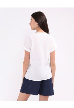 Blusa Para Mujer Manga Corta Color Blanco Marca Patprimo #30123347