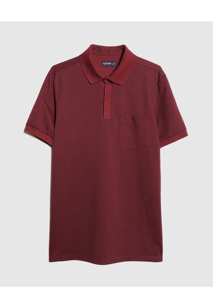 Polo Para Hombre Cuello Tejido Con Bolsillo Color Vino Marca Patprimo #44112593