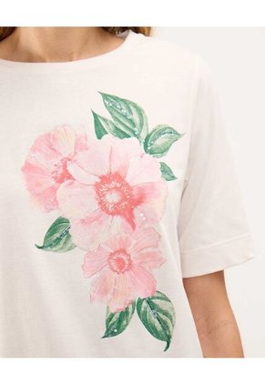 Camiseta Para Mujer Manga Corta Color Crema Marca Patprimo #30093564