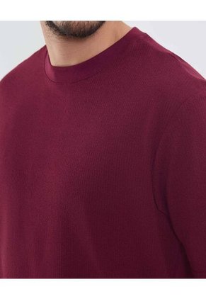 Camiseta Para Hombre Manga Corta Cuello Redondo Color Vino Marca Patprimo #44090938