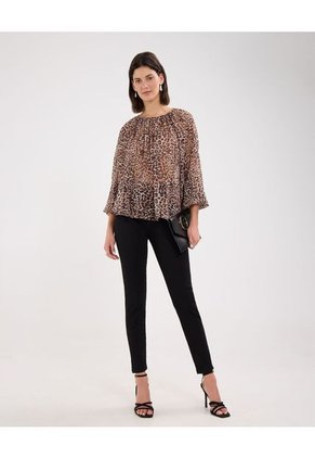 Blusa Para Mujer Manga Larga Color Café Marca Patprimo #30123379