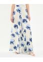 Pantalón Fluido Estampado  Para Mujer Crema Patprimo de Patprimo