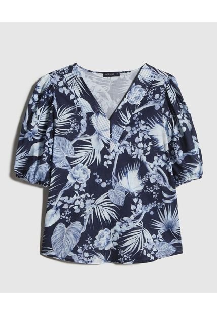 Blusa Para Mujer Manga Corta Color Azul Oscuro Marca Patprimo #30123403