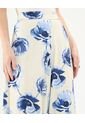Pantalón Fluido Estampado  Para Mujer Crema Patprimo de Patprimo