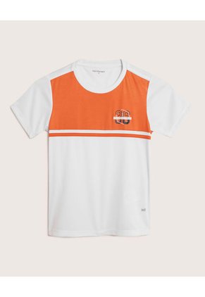 Camiseta Para Niño Manga Corta Color Naranja Marca Patprimo #66090297