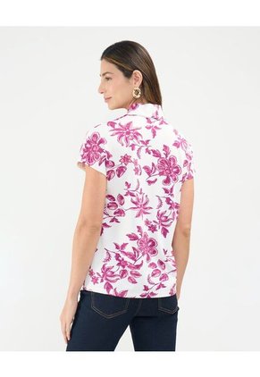 Camiseta Para Mujer Manga Corta Cuello V Color Rosa Marca Patprimo #30093660