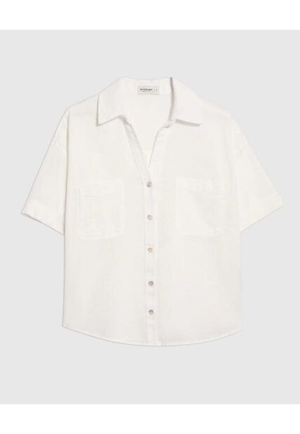 Camisa Para Mujer Manga Corta Color Crema Marca Patprimo #30010677