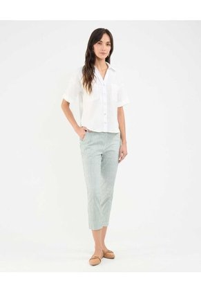 Camisa Para Mujer Manga Corta Color Crema Marca Patprimo #30010677