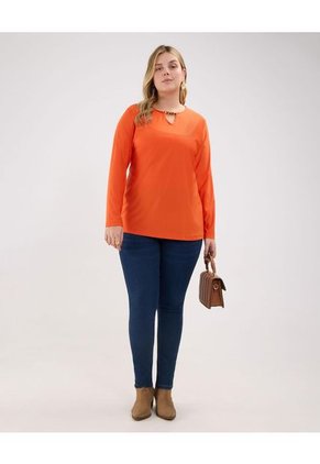 Camiseta Para Mujer Manga 3/4 Color Naranja Marca Patprimo #14091396