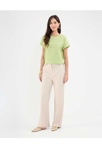 .Blusa Para Mujer M/C Marca Patprimo En Color Verde #30123454