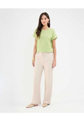 .Blusa Para Mujer M/C Marca Patprimo En Color Verde #30123454