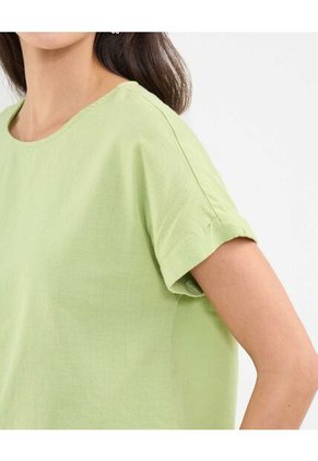 .Blusa Para Mujer M/C Marca Patprimo En Color Verde #30123454