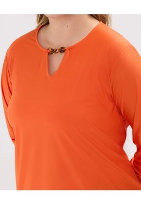 Camiseta Para Mujer Manga 3/4 Color Naranja Marca Patprimo #14091396