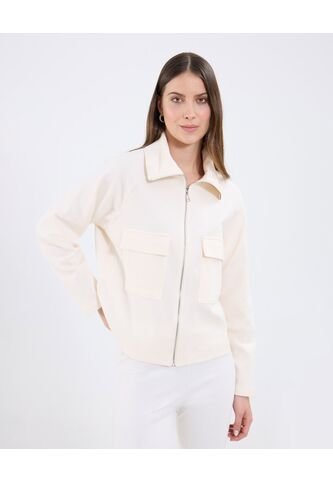 Chaqueta Para Mujer Deportiva Color Crema Marca Patprimo #30080557 Patprimo