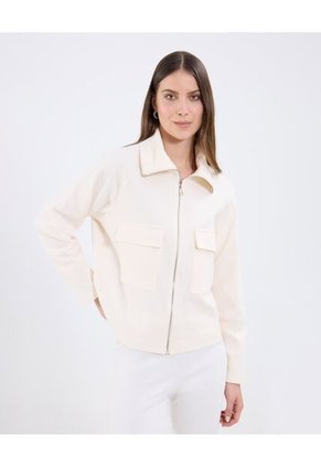 Chaqueta Para Mujer Deportiva Color Crema Marca Patprimo #30080557