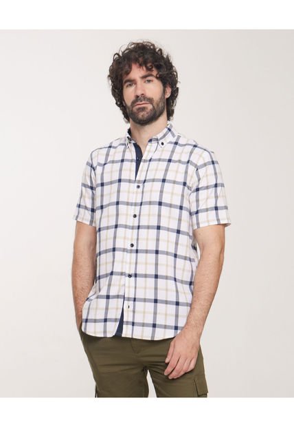 Camisa Para Hombre Manga Corta Sin Bolsillo Color Blanco Marca Patprimo #44012970